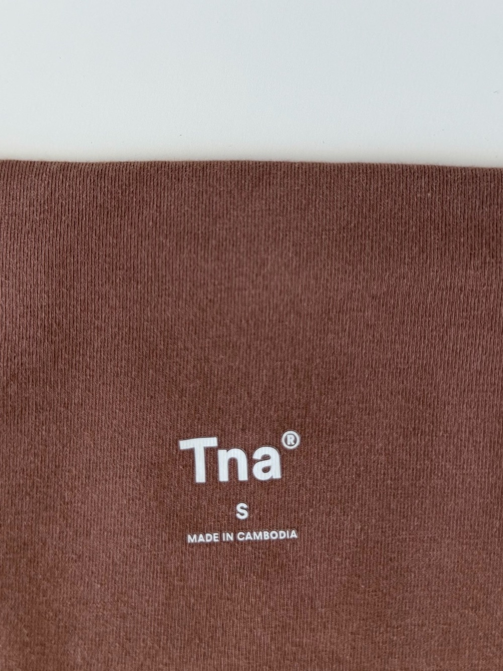 Aritzia TNA Brown High Waisted Leggings Cotton Stretch Minimalist Size S - Picture 3 of 15